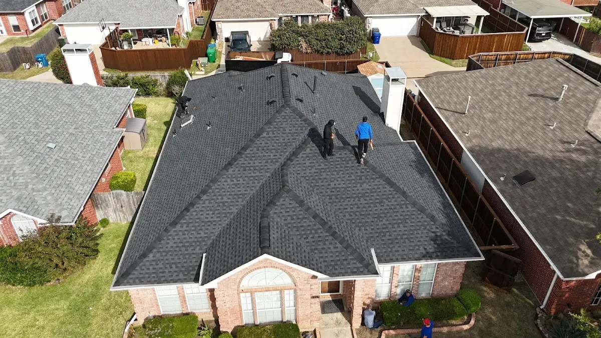 Slate & Tile Roof Repair work in progress on a Park Ridge property